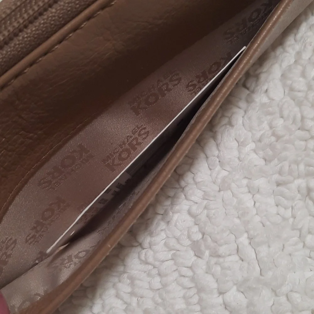Michael Kors Leather Wallet with Gold Accents